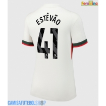 Camisa de time de futebol Chelsea Estevao Willian #41 Replicas 2º Equipamento Feminina 2025-26 Manga Curta